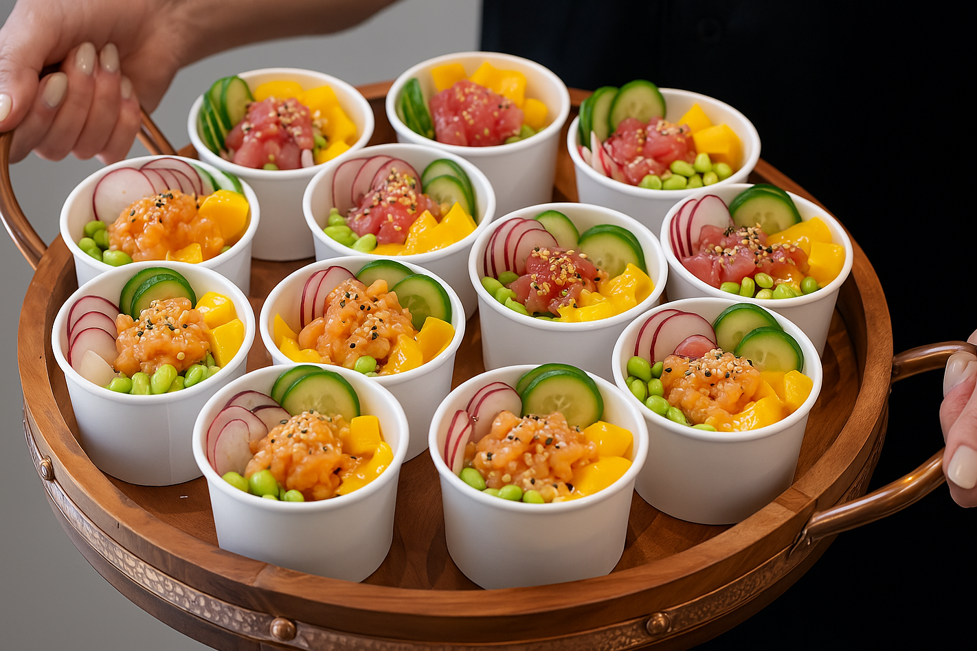 Mini poke bowl saumon et thon (12)