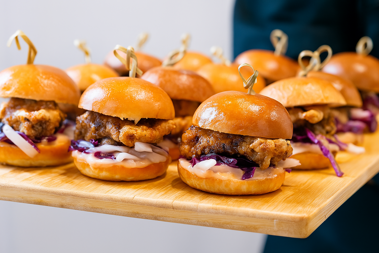 Mini burger poulet frit (12)